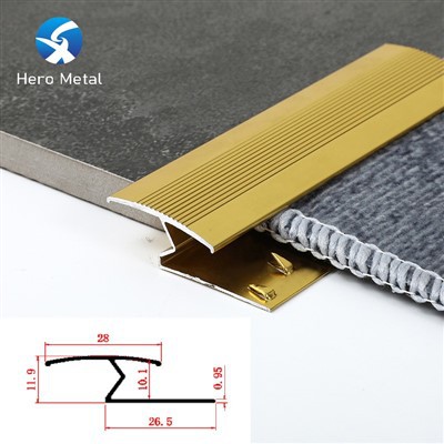 Aluminum strips for carpet